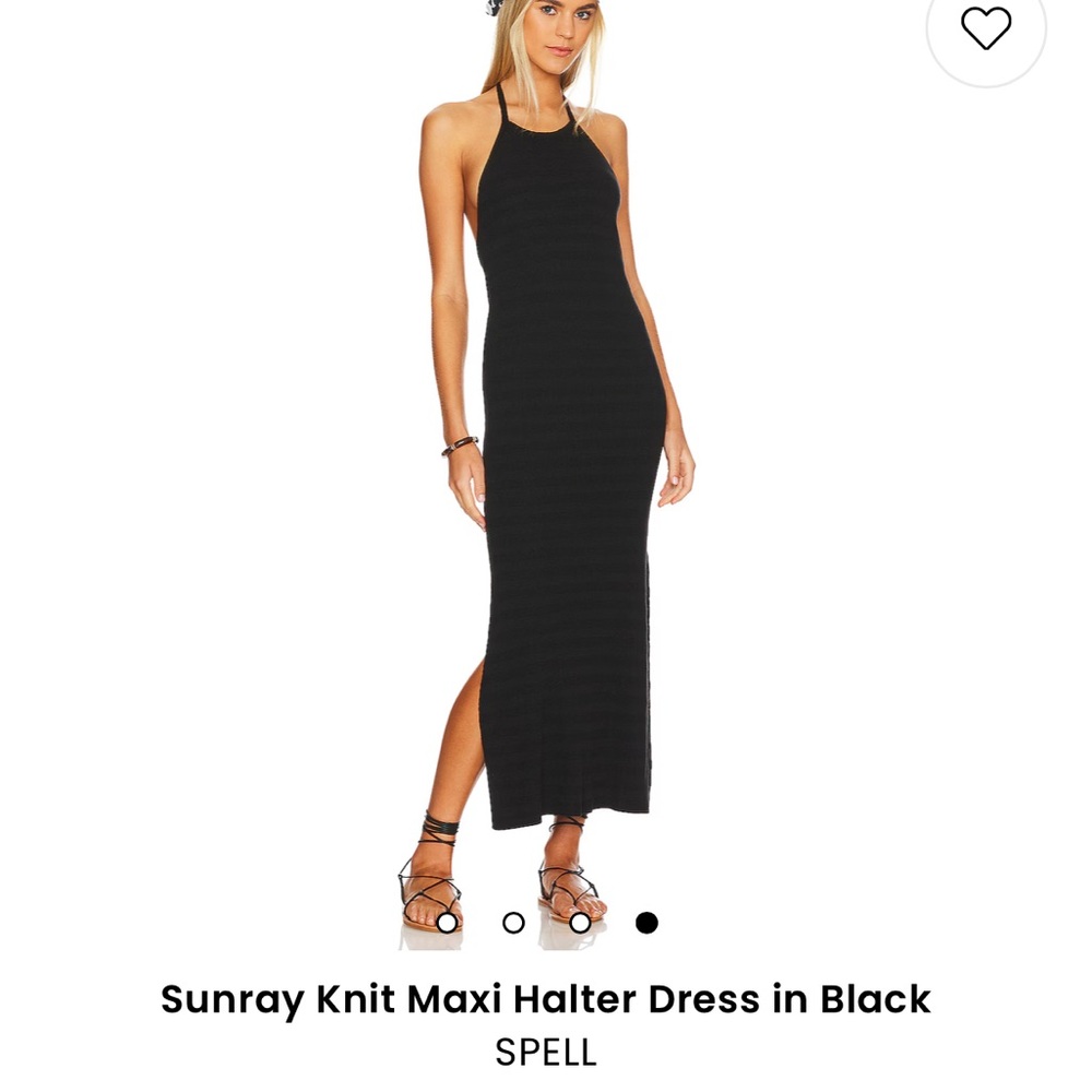Spell Sunday knit maxi halter dress
